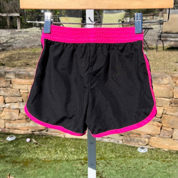 OP Black Girls Shorts with Hot Pink Elastic Waistband and Trim - Picture 3 of 14